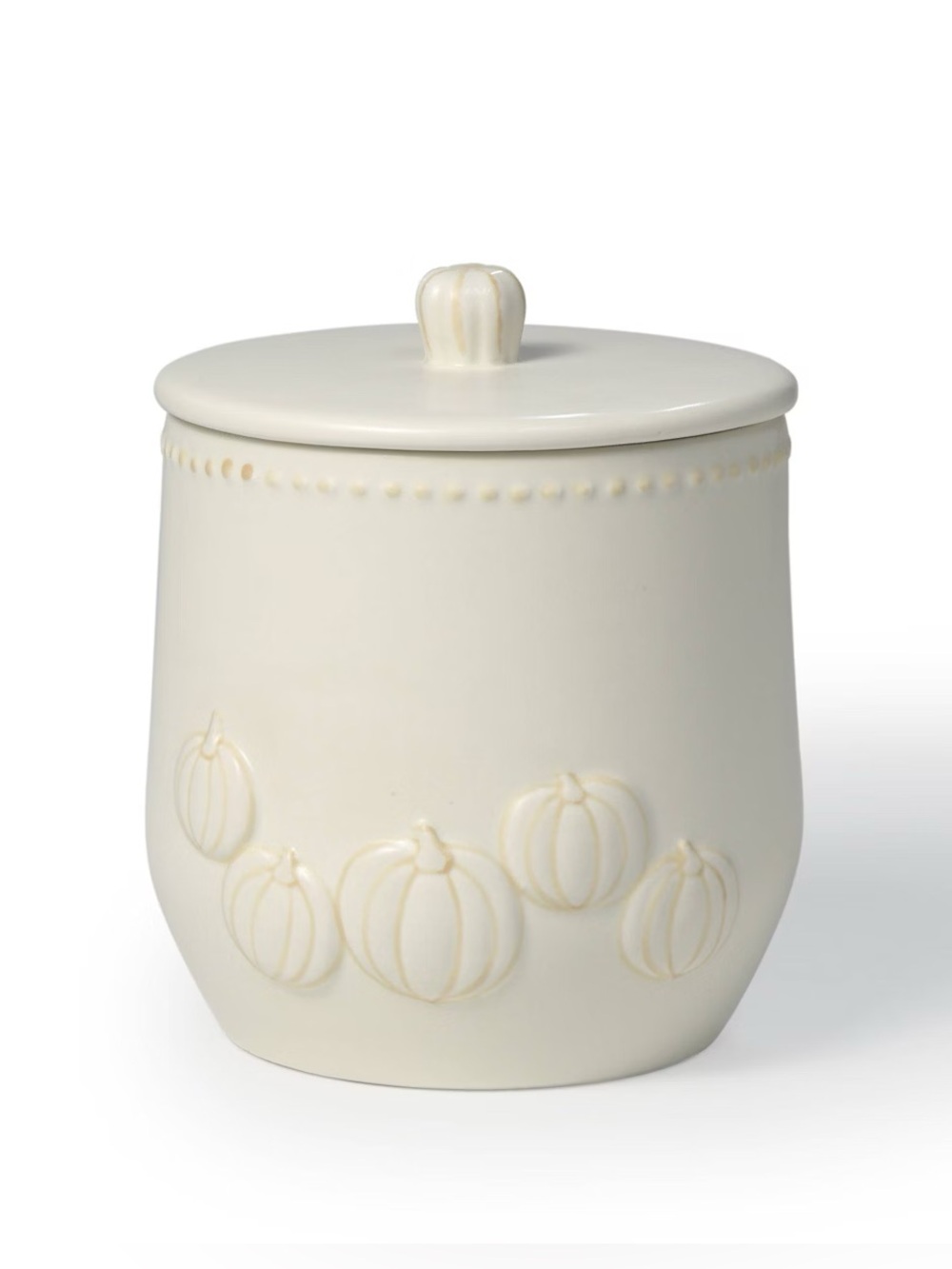 Ceramic Canister White Pumpkin - Bullseye's Playground